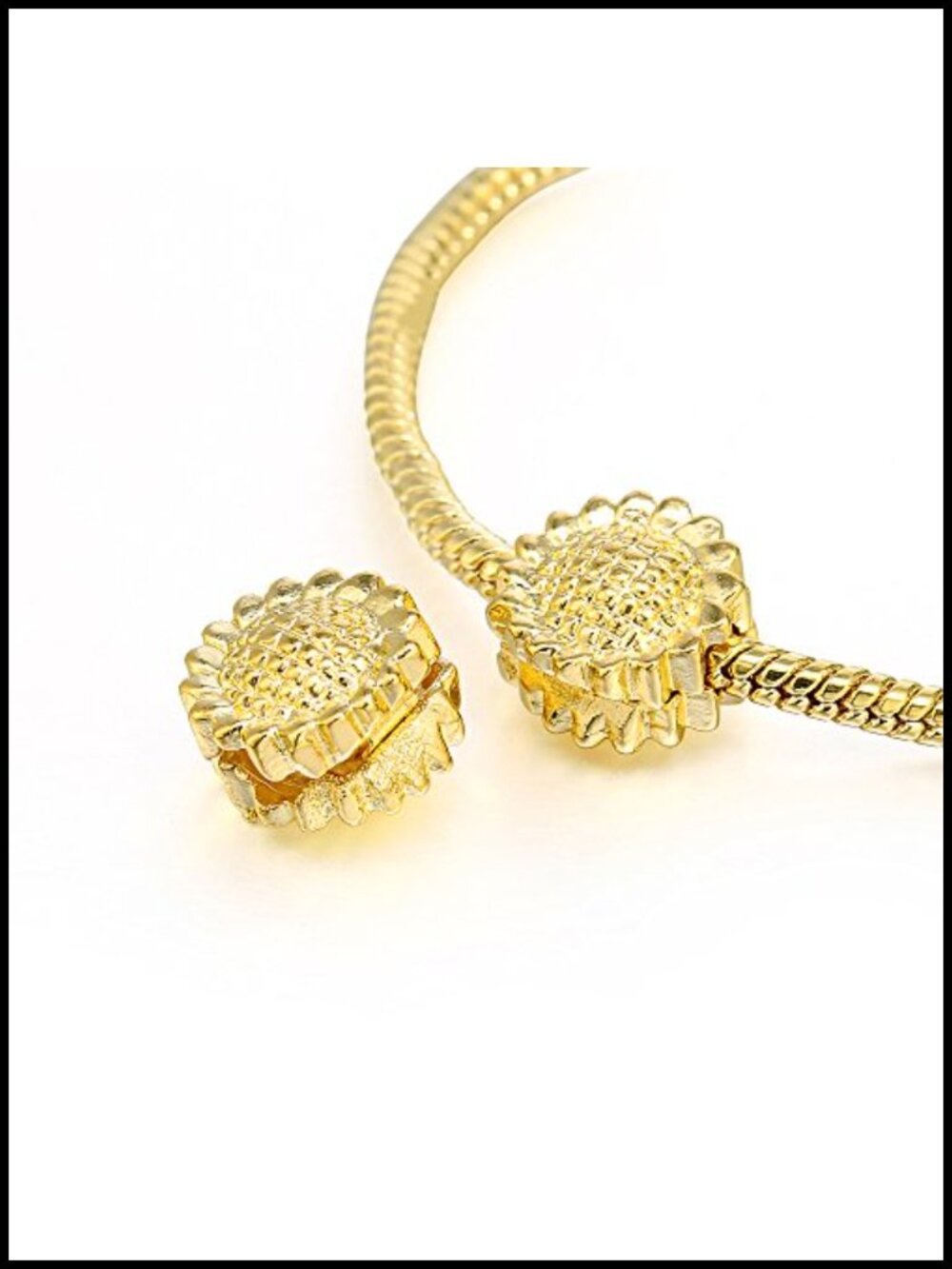 40pcs Gold Clip Lock Clasp Beads for Charm Bracelet DIY